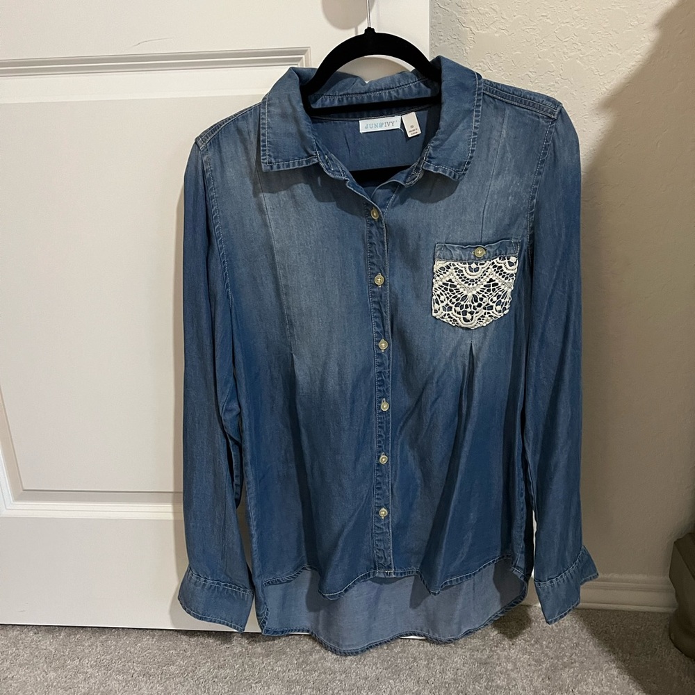 Jun & Ivy Chambray Jean Top